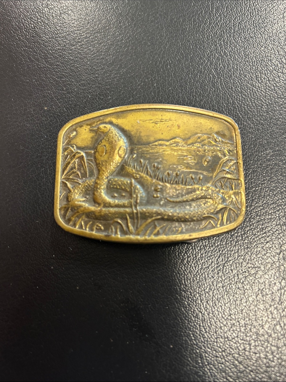 Brass Cobra Decorative Reptile Accent - Gold